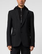 PHILIPP PLEIN Hooded Blazer Pinstripe Men