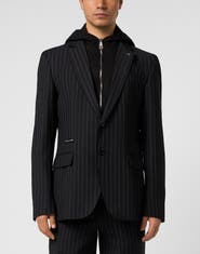PHILIPP PLEIN Hooded Blazer Pinstripe Men