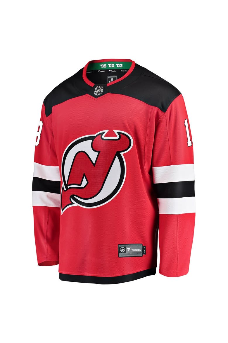 Youth Fanatics Branded Nico Hischier Red New Jersey Devils Home Breakaway Player Jersey, Alternate, color, Red