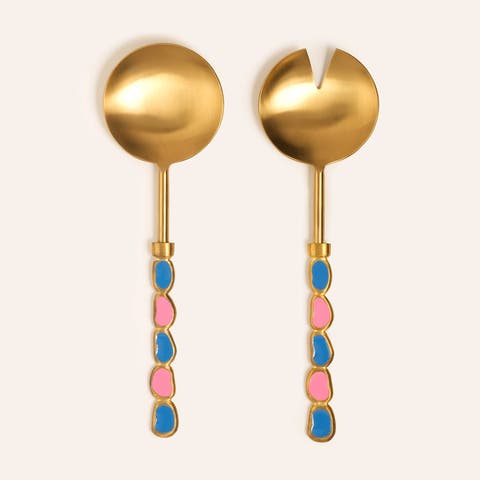 Rampur Set Of 2 Steel Salad Serving Maximalist