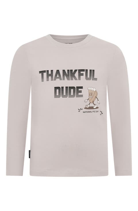 Kids' Thankful Dude Long Sleeve Graphic T-Shirt (Toddler & LIttle Kid)