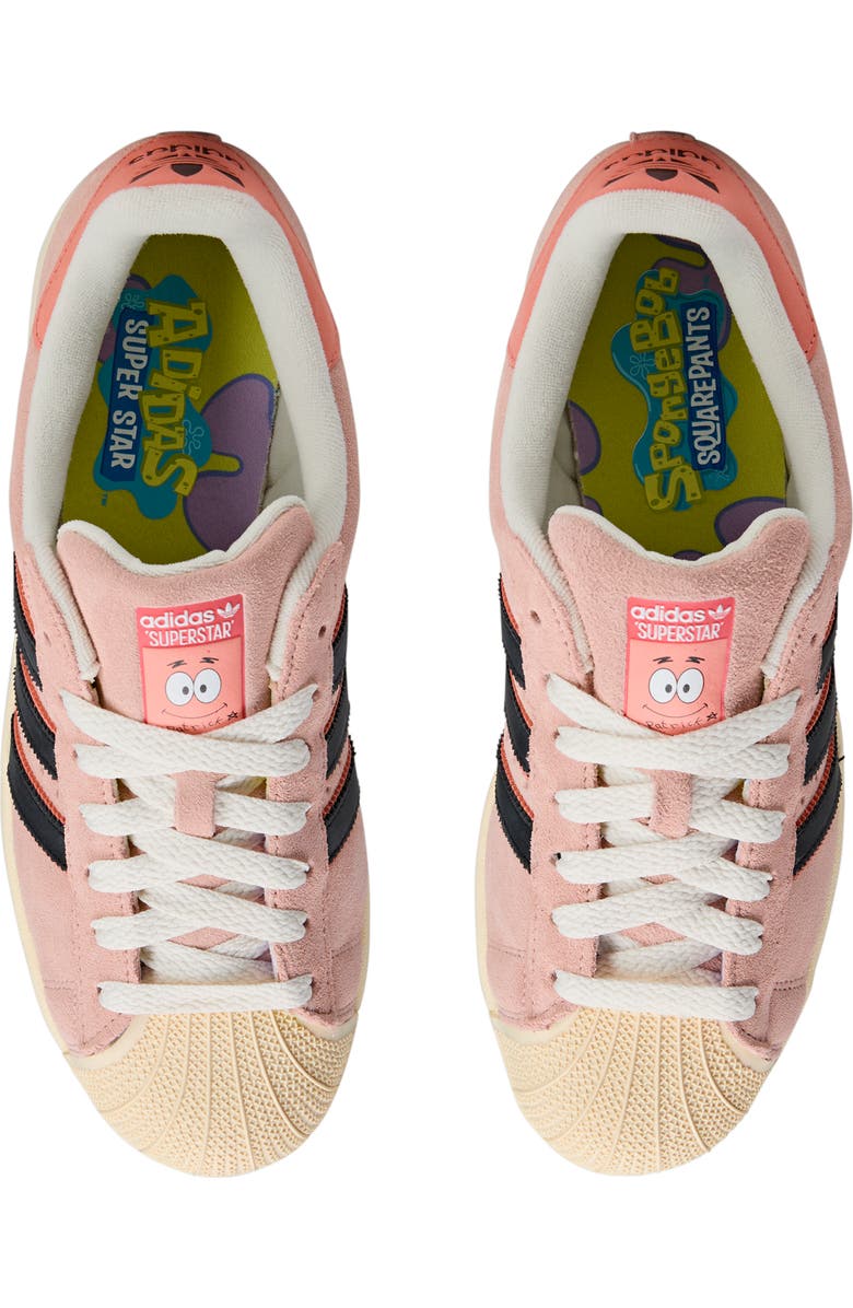 adidas x 'SpongeBob SquarePants' Gender Inclusive 'Patrick Star' Suede Superstar Sneaker, Alternate, color,