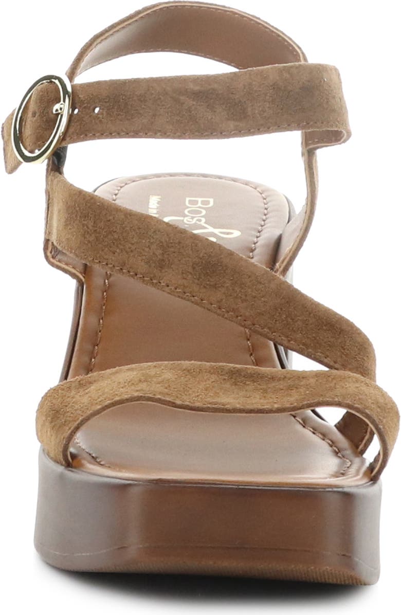 Bos. & Co. Veda Ankle Strap Platform Sandal, Alternate, color, Earth