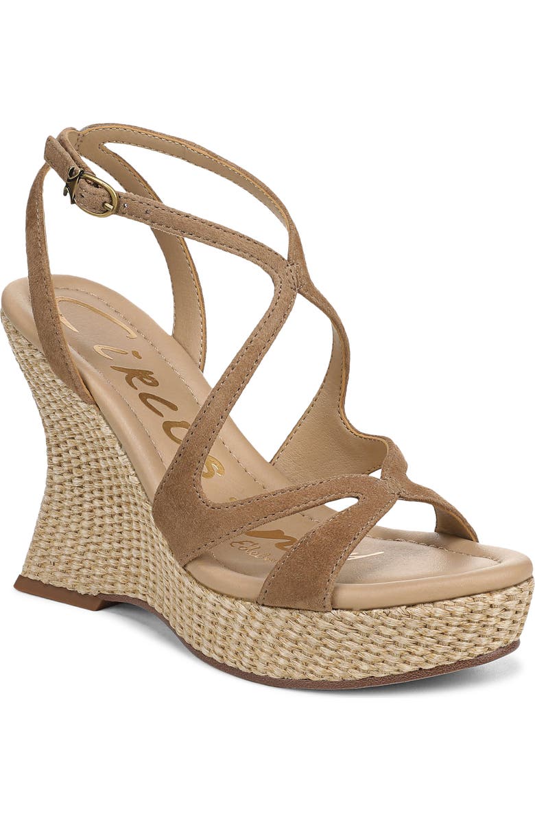 Circus NY by Sam Edelman Trina Platform Wedge Sandal, Main, color, Honeyed Oak
