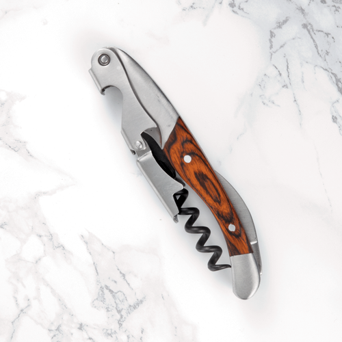 Twine Wooden Handled Double-hinged Corkscrew In Wood