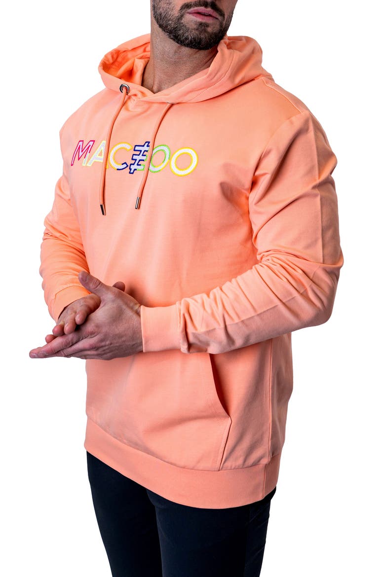 TrueColors Embroidered Logo Hoodie, Alternate, color, PINK