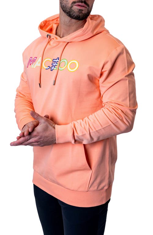 Maceoo Truecolors Embroidered Logo Hoodie In Orange
