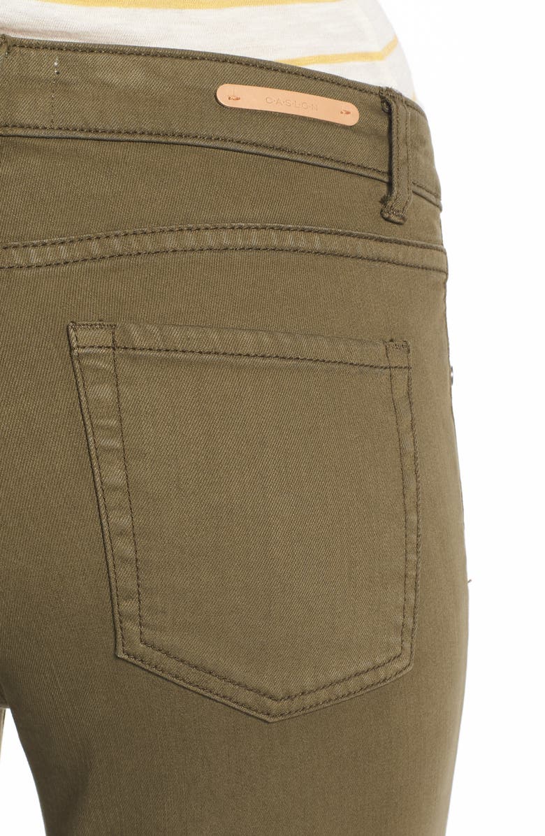 Caslon<sup>®</sup> Frayed Hem Skinny Ankle Jeans, Alternate, color, 