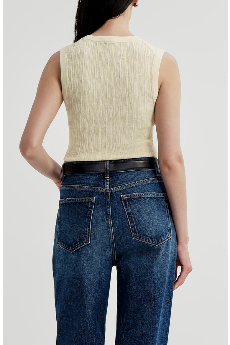 Lottie Cotton Blend Crop Top, Alternate, color, BUTTER