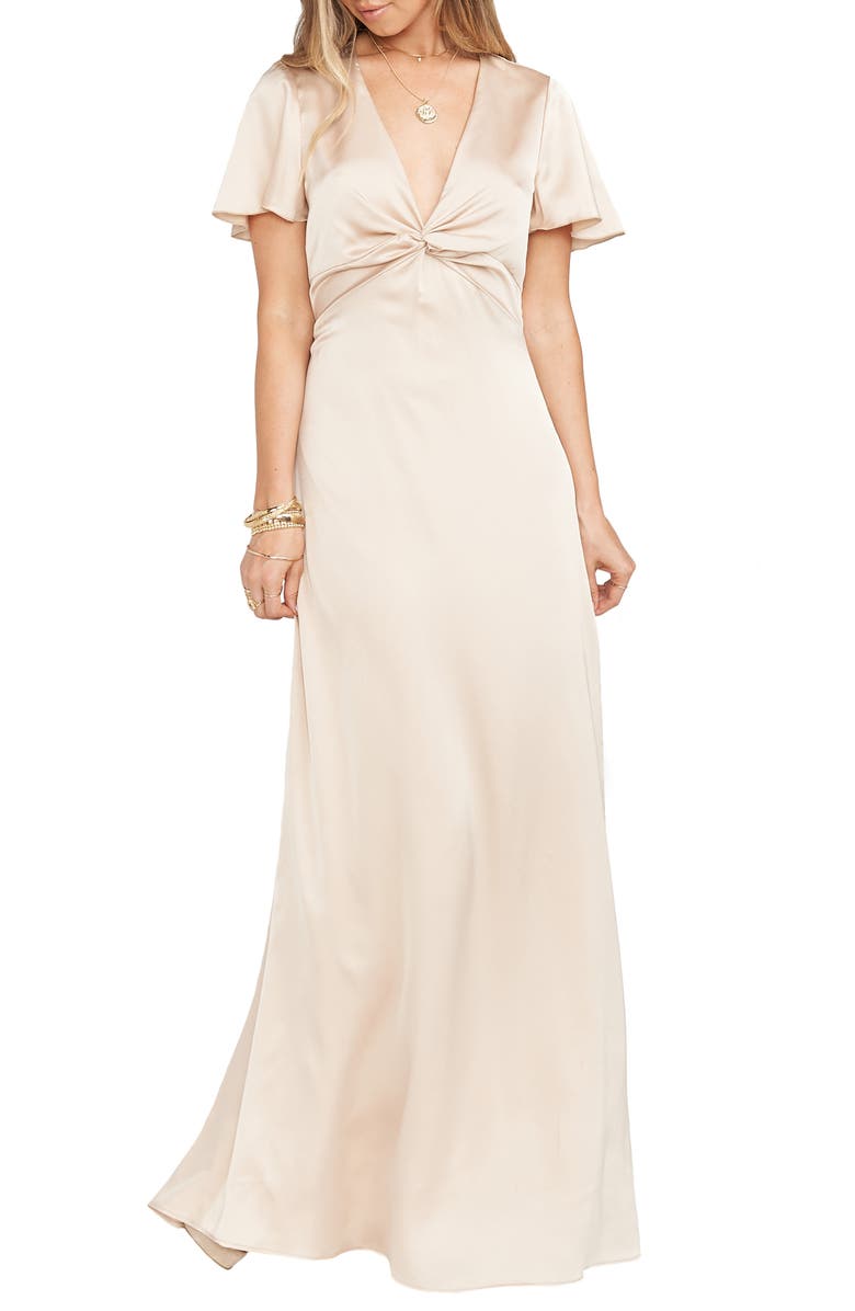 Show Me Your Mumu Rome Front Twist Plunge Gown, Main, color,