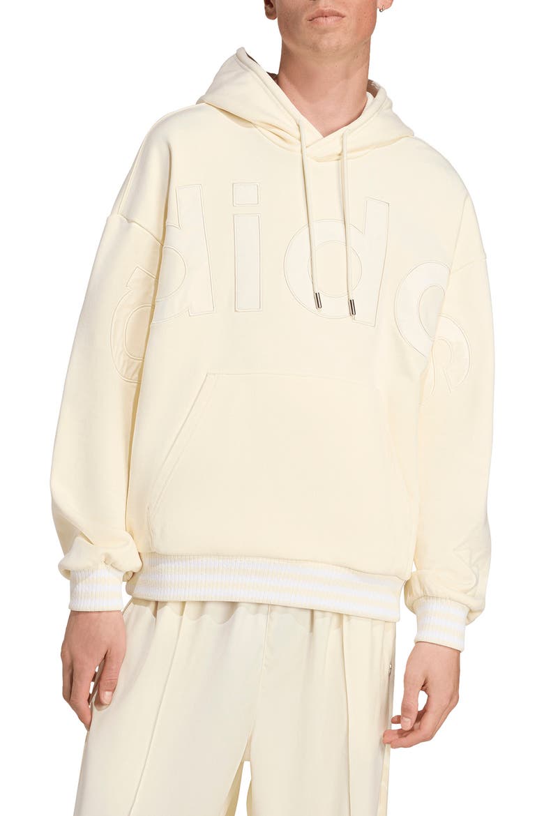 Oversize Logo Hoodie, Main, color, CREAM WHITE