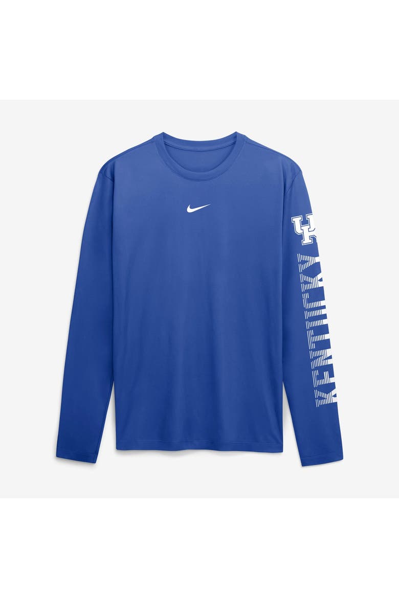 Men's Nike  Royal Kentucky Wildcats Primetime Logo Sleeve Legend Dri-FIT Long Sleeve T-Shirt, Main, color, Royal