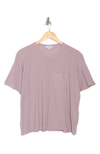 James Perse Crewneck Pocket T-shirt In Iris
