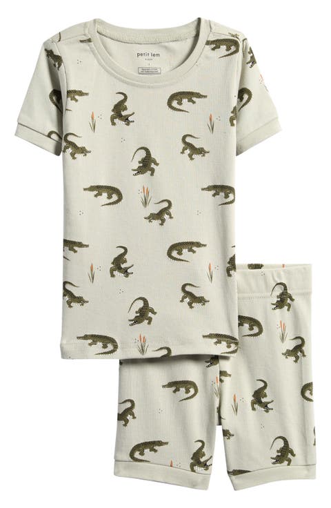 Kids' Print Fitted Organic Cotton Two-Piece Short Pajamas (Toddler & Little Kid)