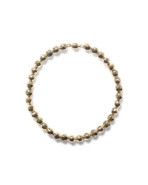 Weworewhat Metal Pearl Choker In Gold