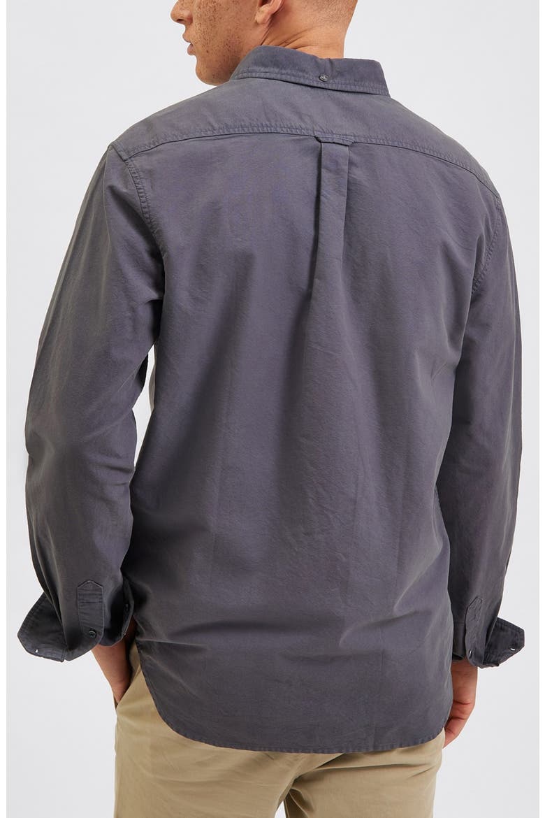 Beatnik Garment Dyed Button-Down Shirt, Alternate, color, CHARCOAL