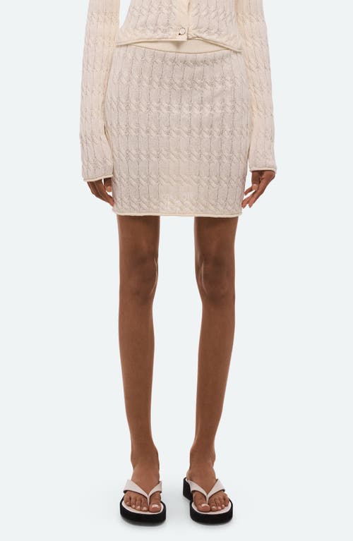 Helmut Lang Cable Knit Miniskirt In Neutral