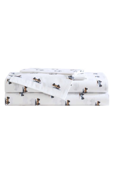 Out to the Beach 200 Thread Count Cotton Percale Sheet Set