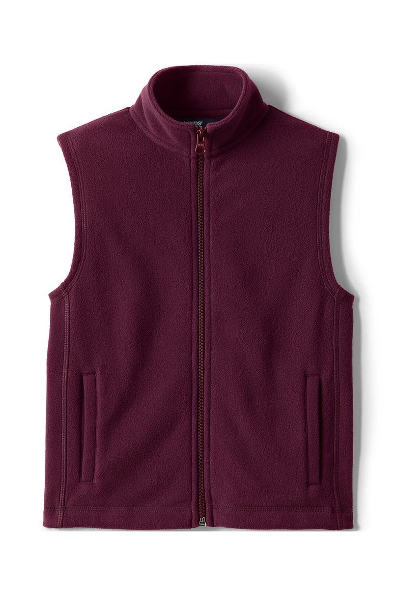 Kids Lightweight Fleece Vest, Main, color, Burgundy