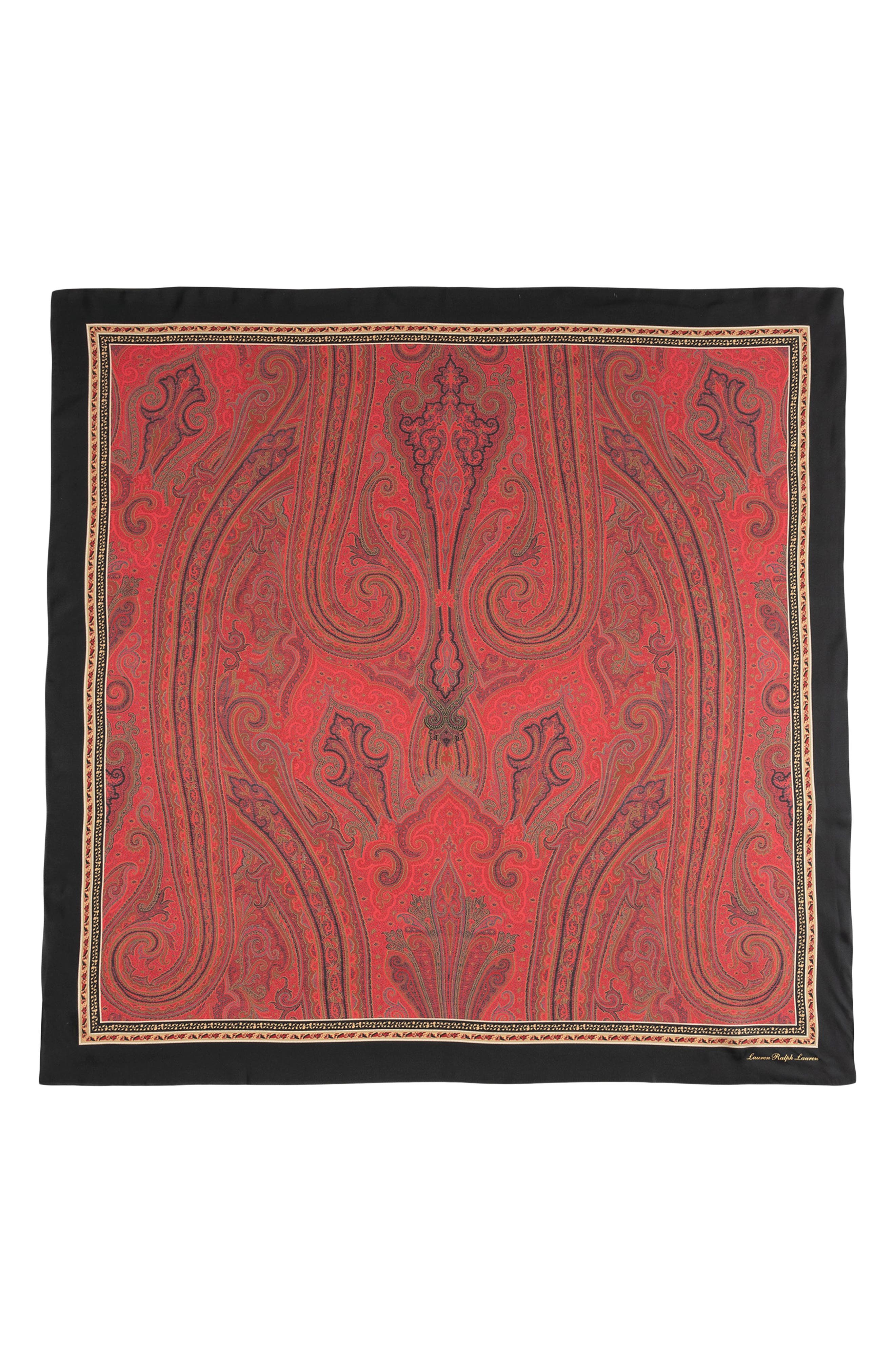 Lauren Ralph Lauren Paisley Square Silk Scarf (Women) | Nordstrom