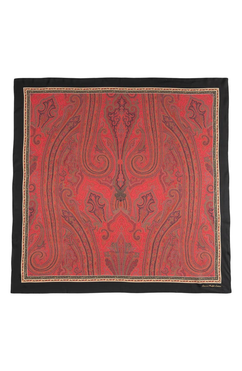 Lauren Ralph Lauren Paisley Square Silk Scarf, Alternate, color,