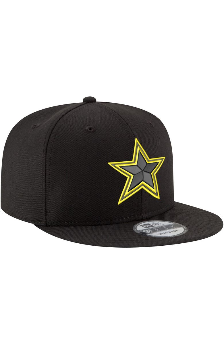 New Era Men's New Era Black Dallas Cowboys Volt 9FIFTY Snapback Hat, Alternate, color,