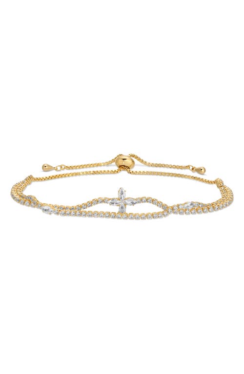 Eye Candy Los Angeles Ebony Cz 2-pack Assorted Bracelets In Gold