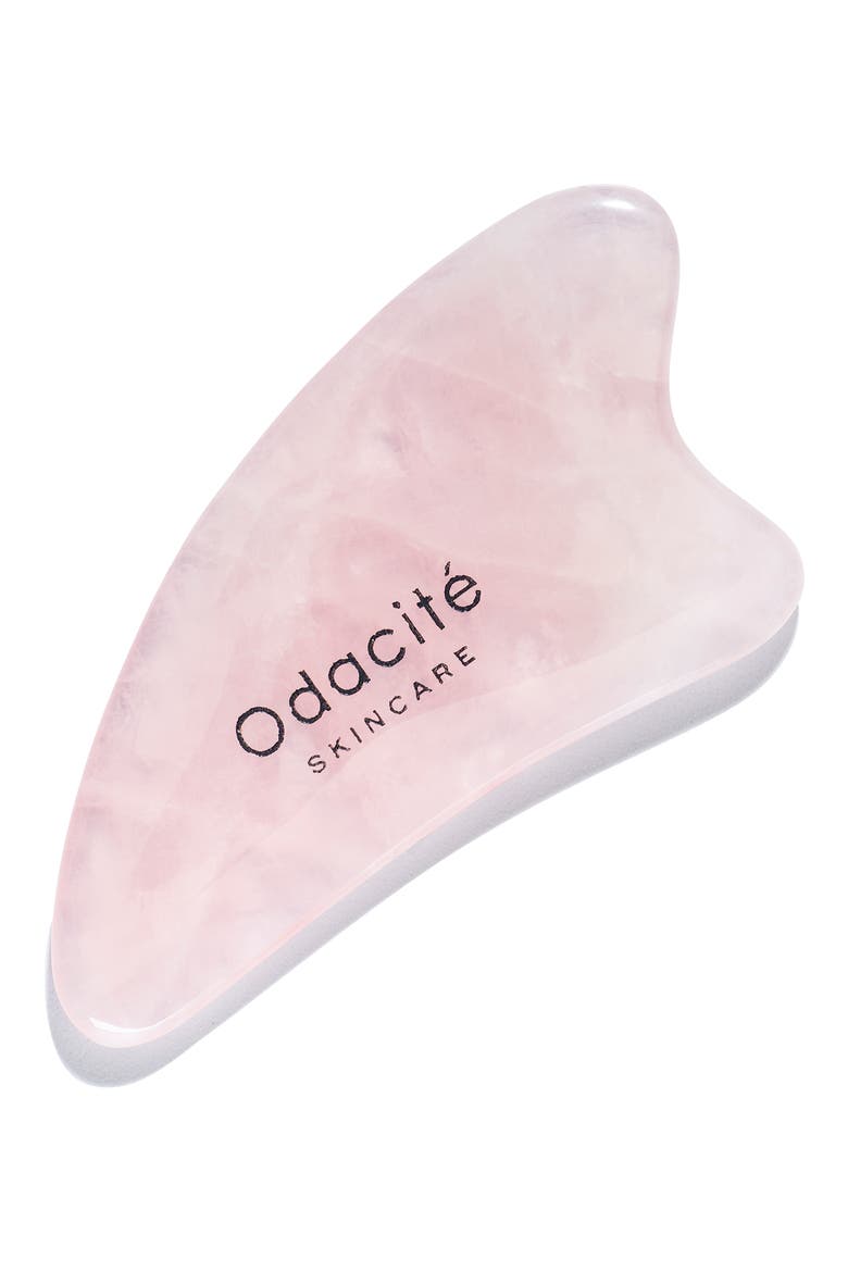 Crystal Contour Gua Sha Beauty Tool, Main, color, ROSE QUARTZ
