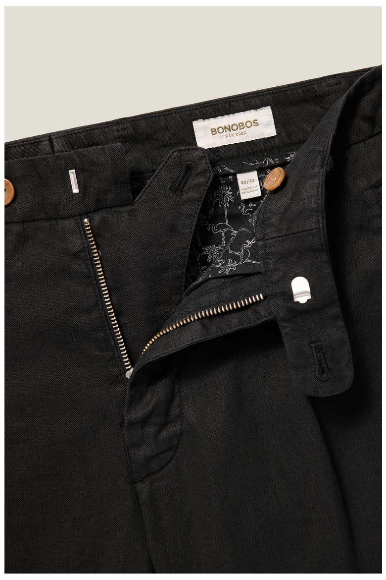 Coastal Linen Blend Pants, Alternate, color, WASHED BLACK