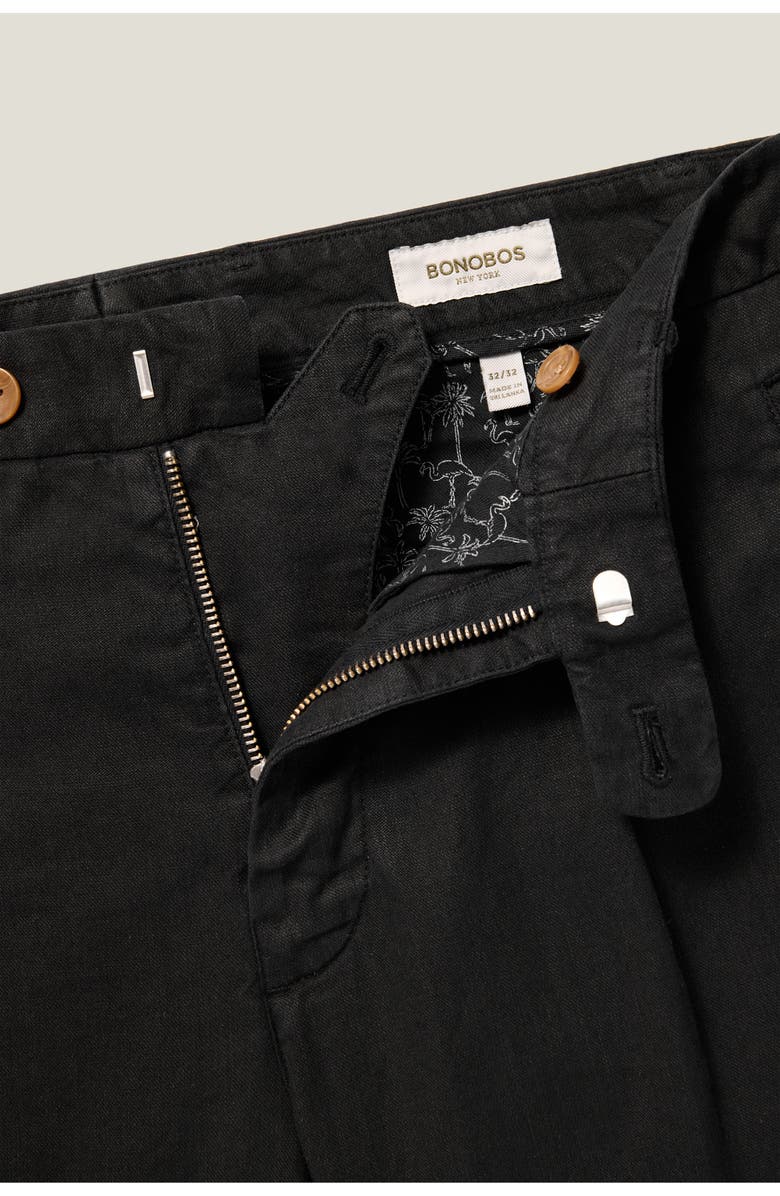 Bonobos Coastal Linen Blend Pants, Alternate, color, Washed Black