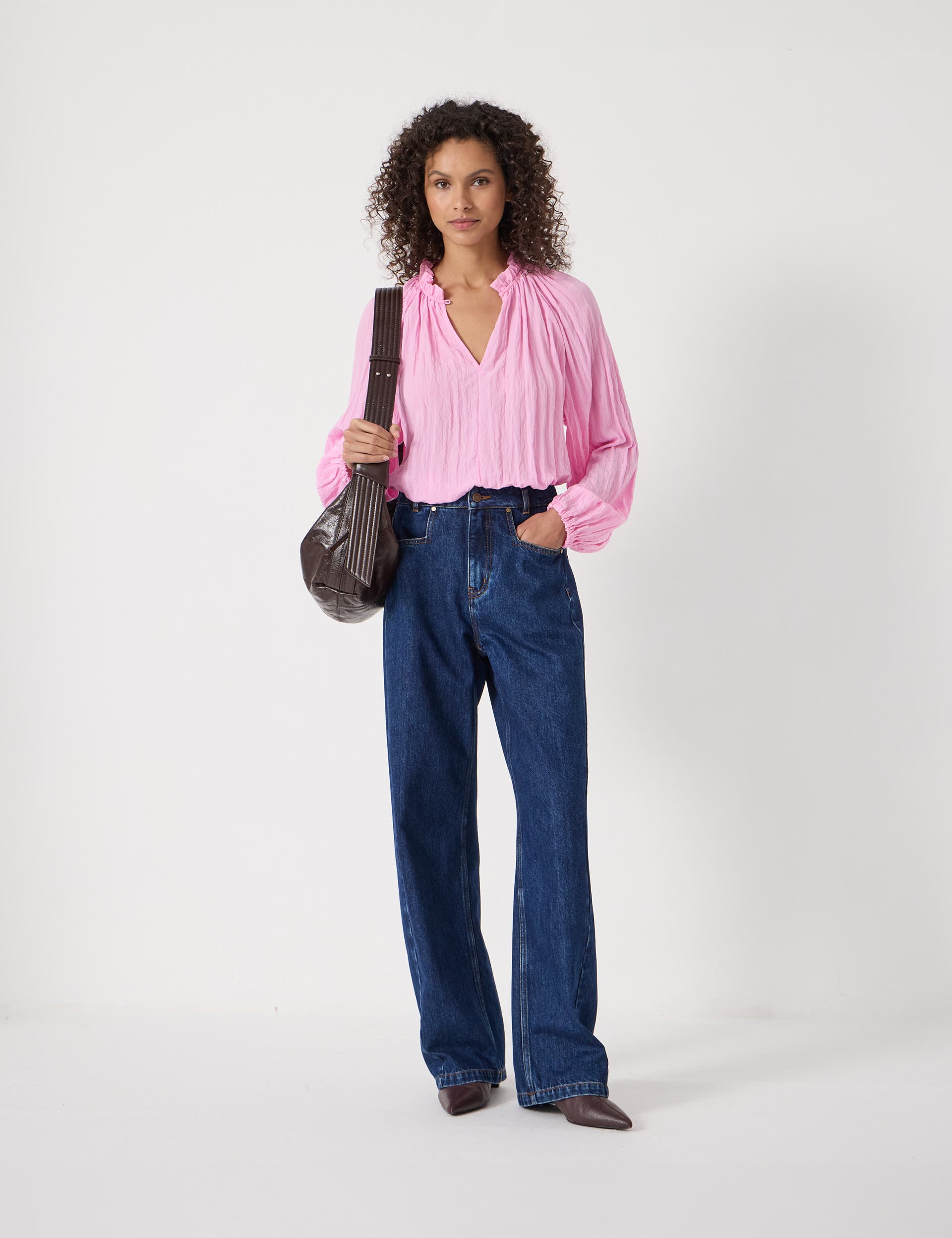 Ruffled Long Sleeve Blouse - image 2