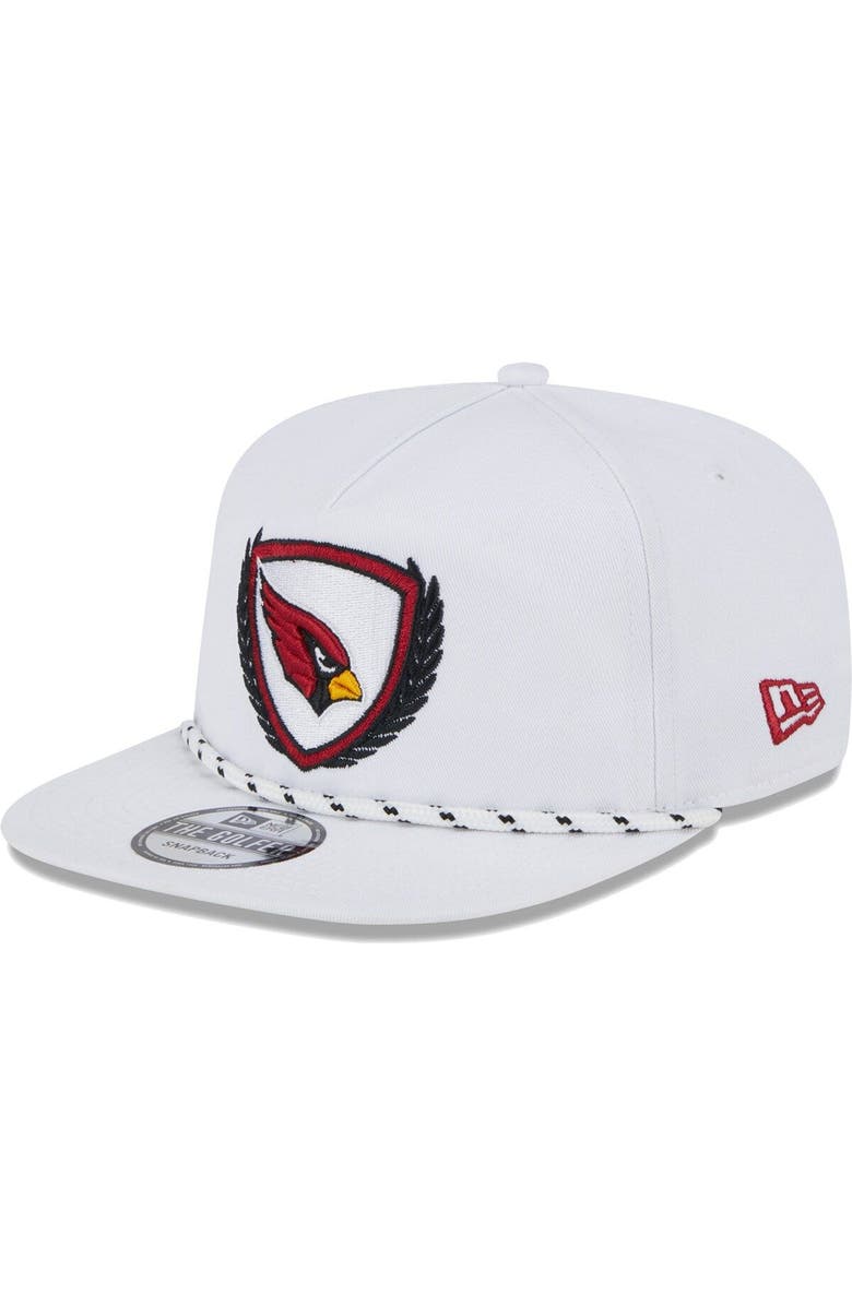 New Era Men's New Era White Arizona Cardinals Tee Golfer 9FIFTY Snapback Hat, Main, color, 