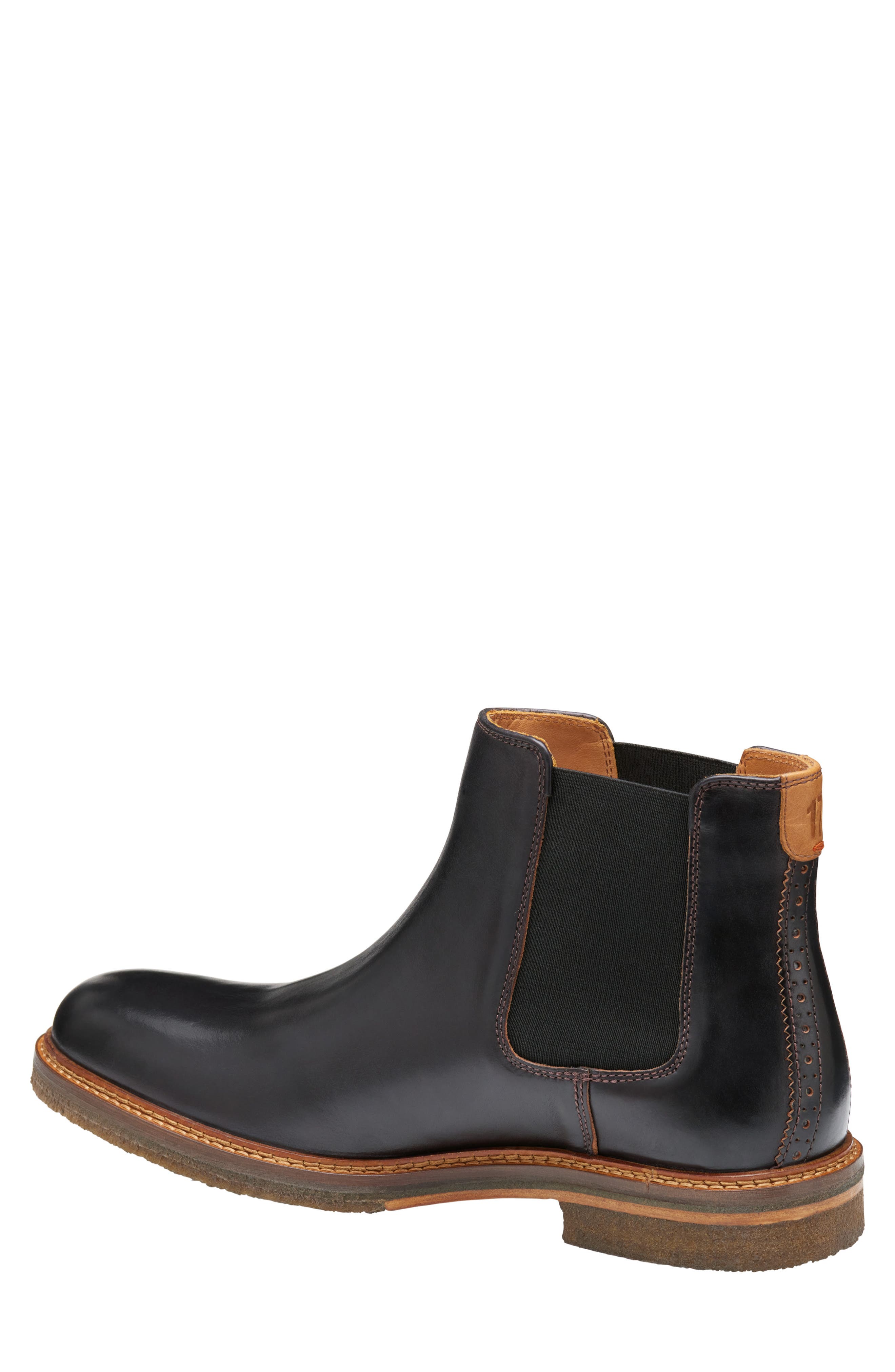 Johnston & Murphy Calder 175th Chelsea Boot, Alternate, color, Black Oiled American Grain