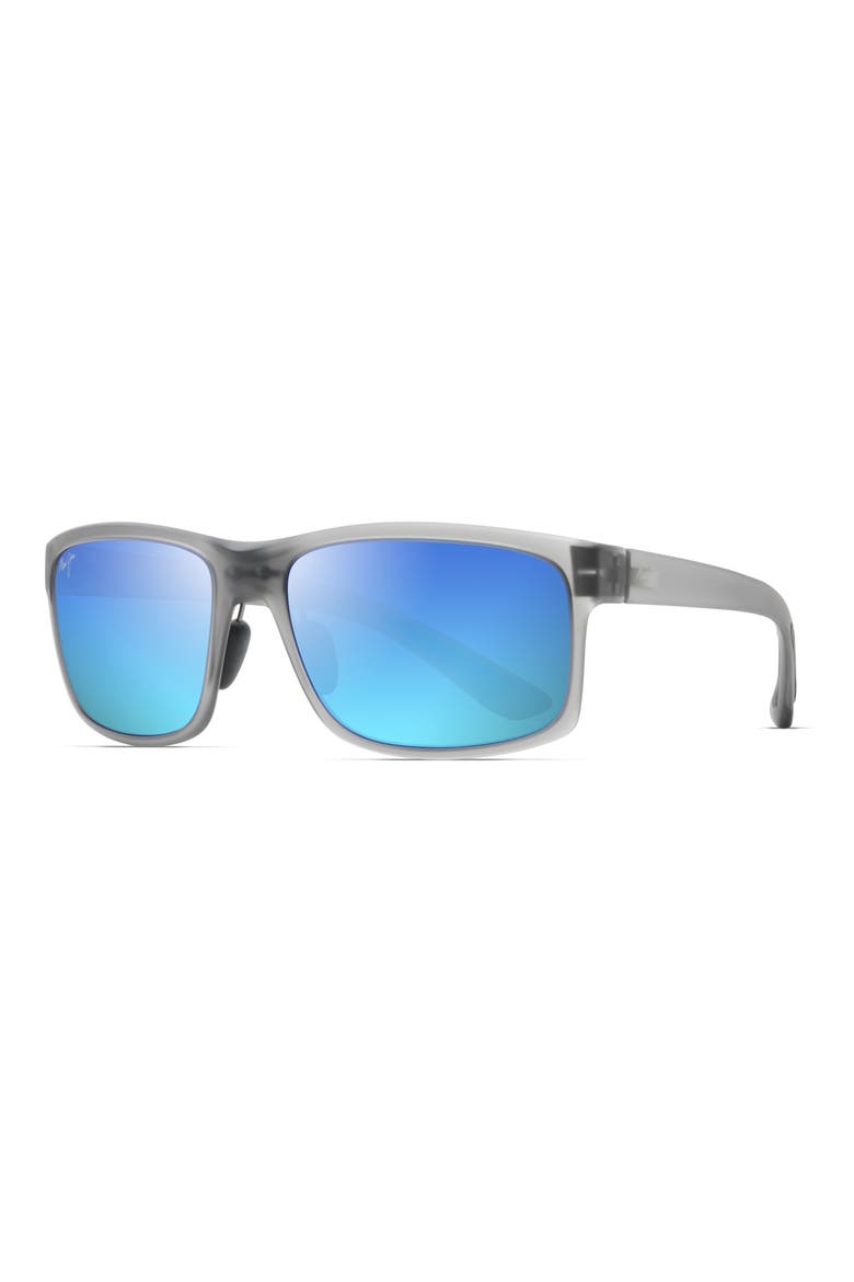 Pokowai Arch 58mm Polarized Rectangular Sunglasses, Alternate, color, GREY