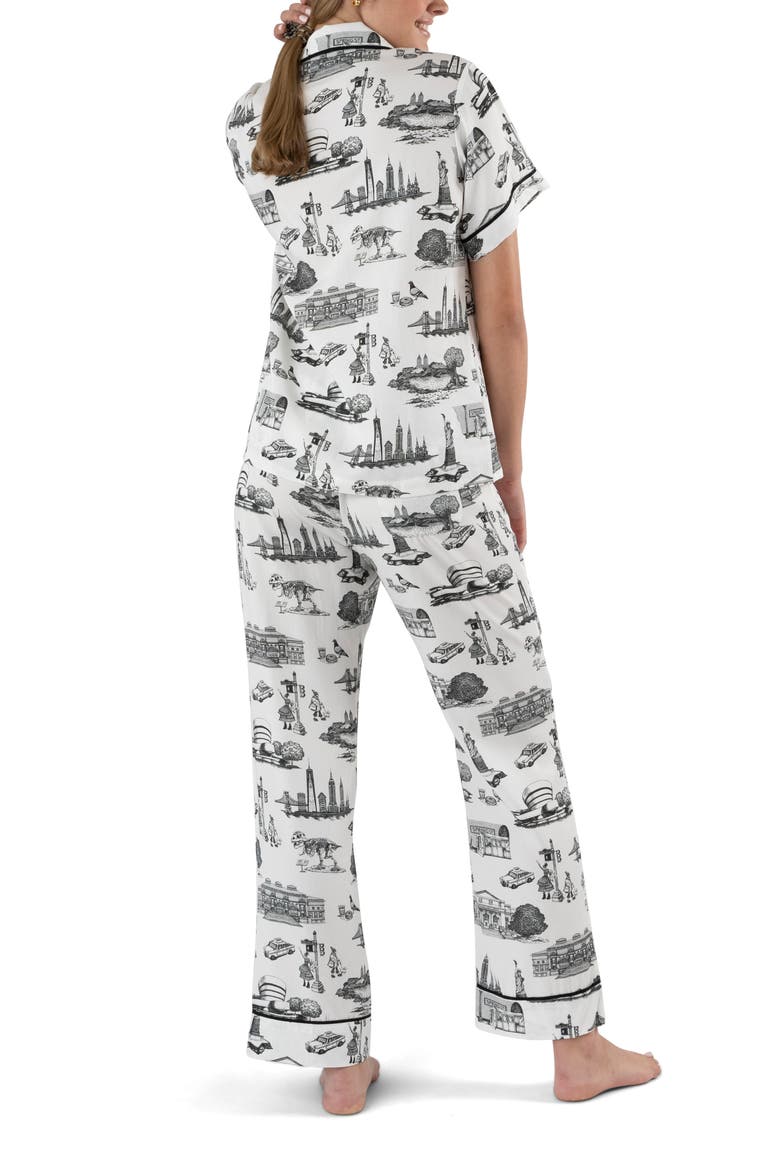 New York Toile Pants Set, Alternate, color, Black