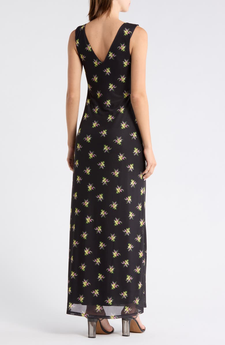 AFRM LOS ANGELES Earhart Sleeveless Mesh Maxi Dress, Alternate, color, Noir Spring Bouquet