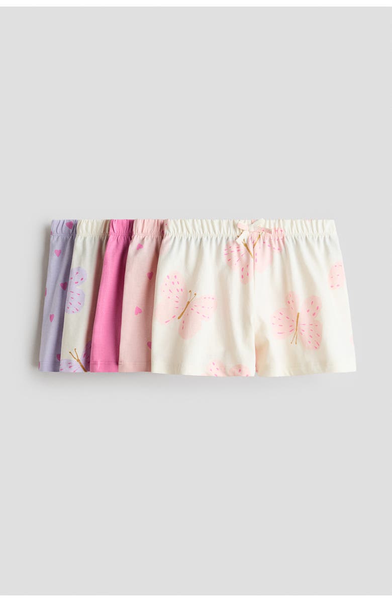 H&M 5-pack Cotton Shorts, Main, color, Pink/Patterned