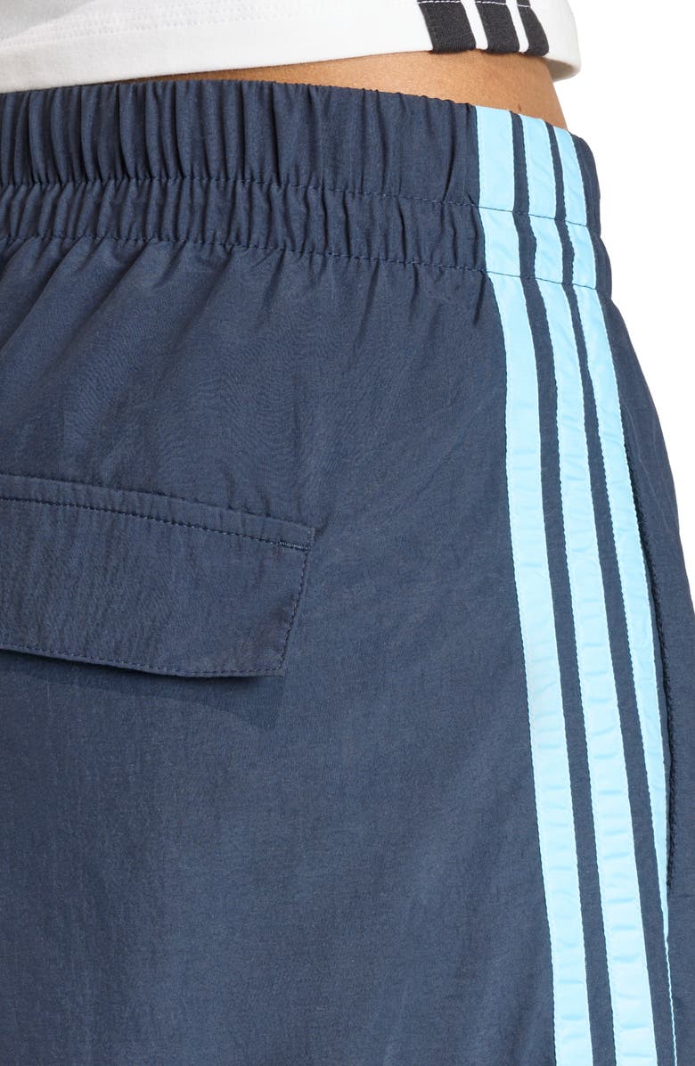 adidas 3-Stripe Wide Leg Track Pants, Alternate, color, Night Navy/ Icey Blue
