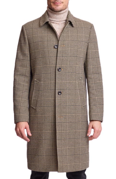 Houndstooth Stretch Overcoat