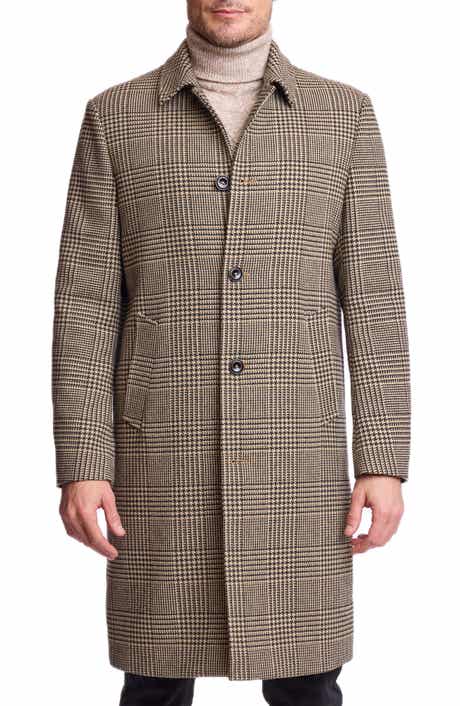 Houndstooth Stretch Overcoat