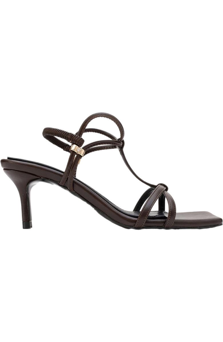 Prologue Shoes Gibson Stiletto Sandal, Alternate, color, Brown Faux Leather