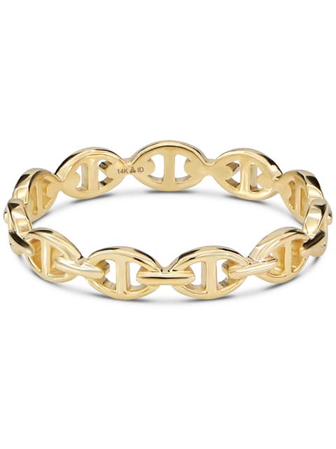 Mariner Anchor Ring in 14K Gold