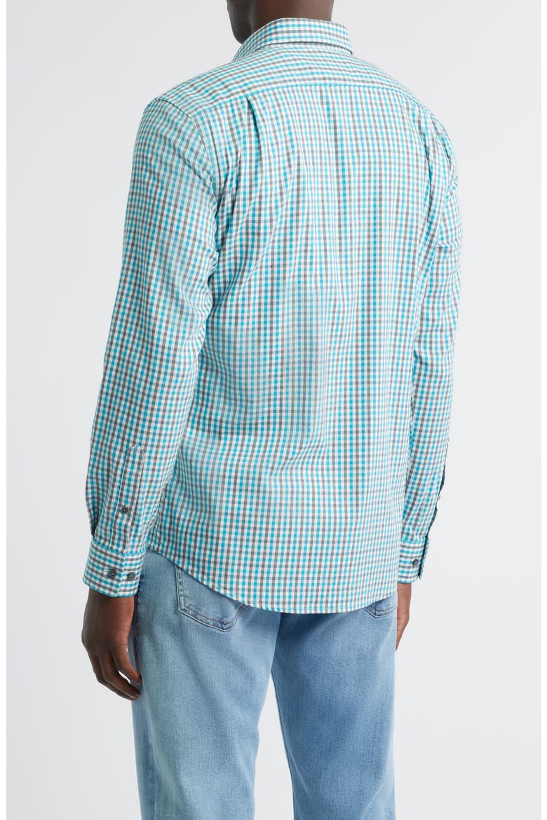 Kirtland Check Stretch Button-Down Shirt, Alternate, color, MALIBLU