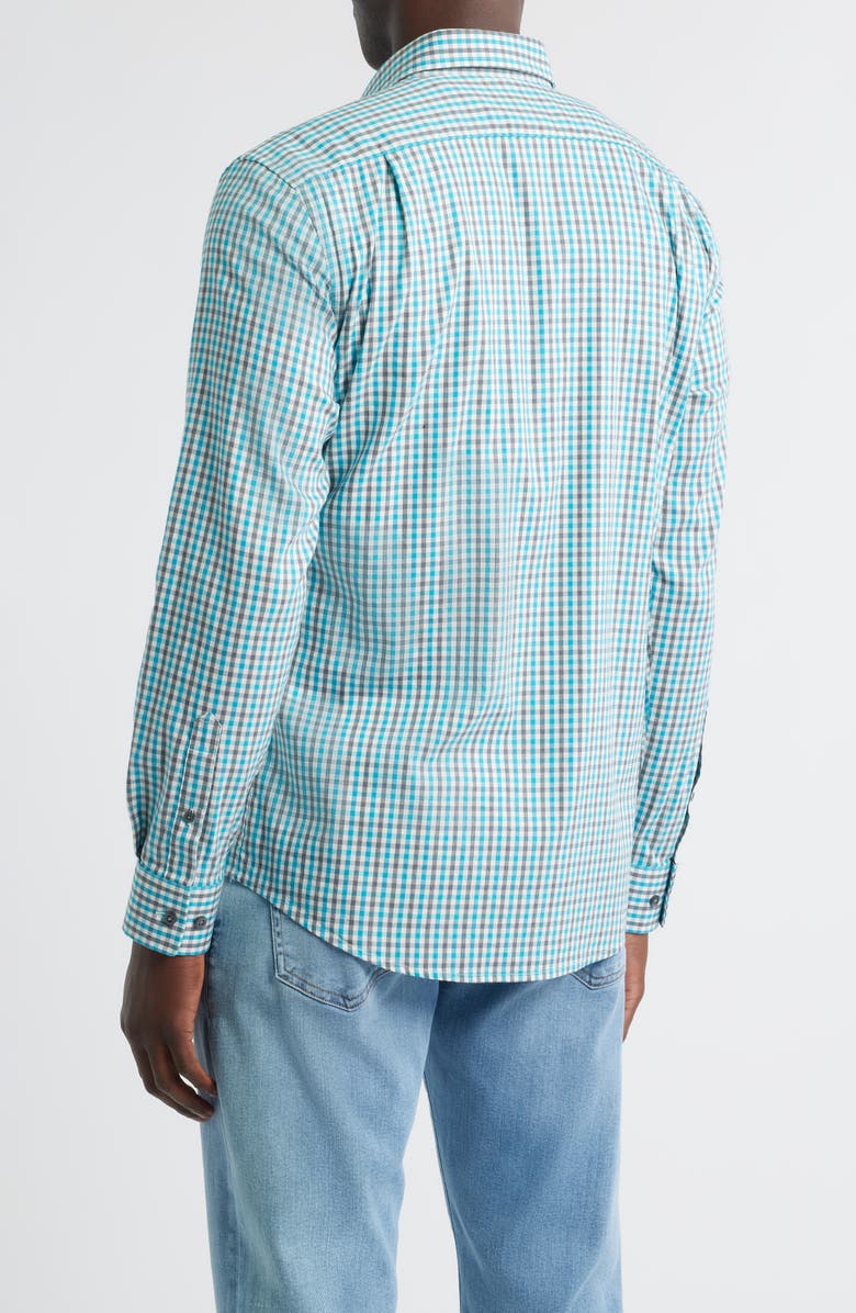 johnnie-O Kirtland Check Stretch Button-Down Shirt, Alternate, color, Maliblu