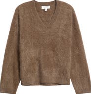 Nordstrom Brushed Cashmere V-Neck Sweater