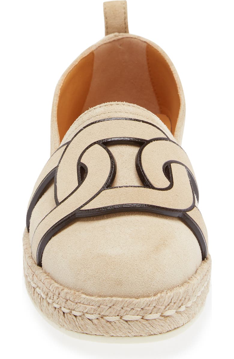 Tod's Kate Chain Espadrille Flat, Alternate, color,