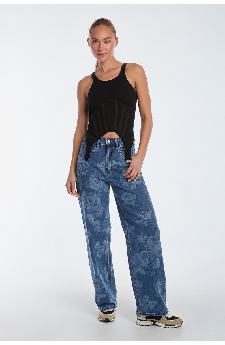 The Noli Shop Kiara Garter Tank Top, Alternate, color, Black