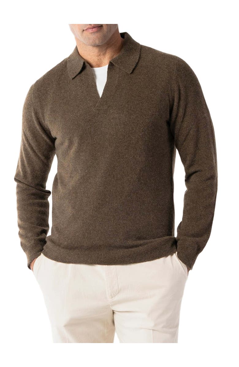 Robert Talbott Parsons Johnny Collar Sweater, Alternate, color, Loden