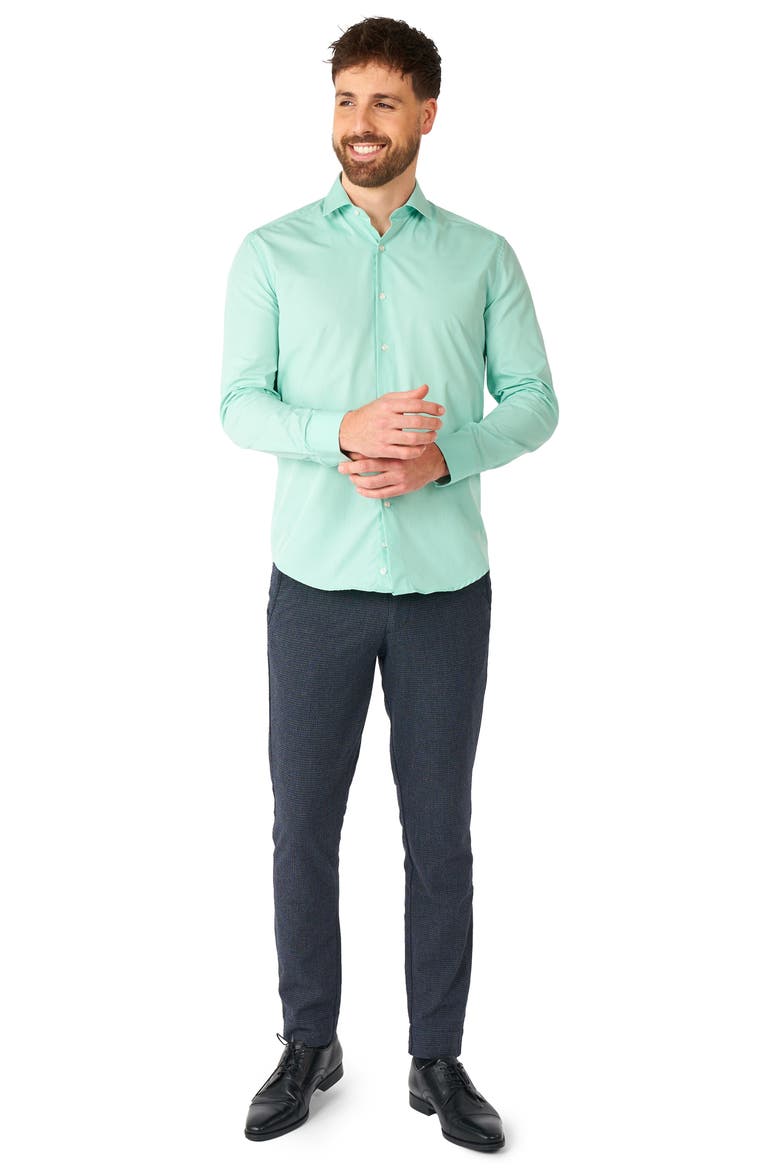 Magic Mint Button-Up Shirt, Alternate, color, TEAL/MINT