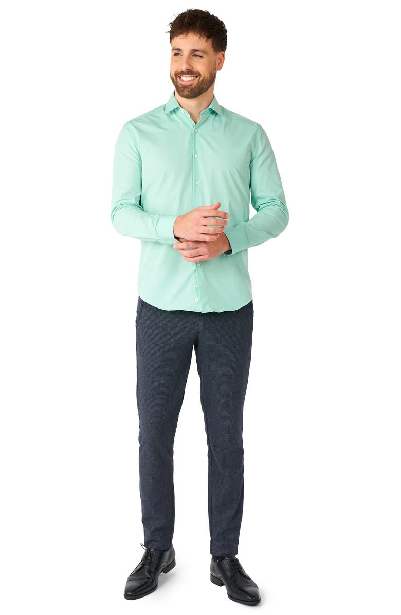 OppoSuits Magic Mint Button-Up Shirt, Alternate, color, Teal/Mint
